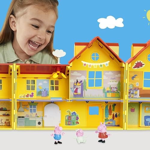 PEPPA PIG Peppa's Big Family House Playset with 3 Figures, 11 Accessories, 2025 Version with Baby Evie, Preschool Toys for Girls and Boys 3 and Up thumbnail 9