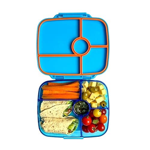Yumbox Go Leakproof Bento Lunch Box, 5 Compartments, Miami Blue | Deep Portioned Tray | Removable Silicone Gasket | Lightweight Construction | Fits Most Lunch Bags | Easy-Clean Design thumbnail 4