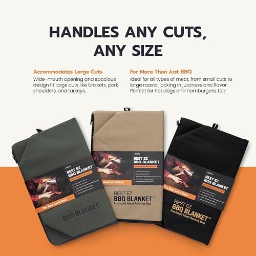Rest EZ BBQ Blanket® - Insulated Meat Resting Bag for Moisture Retention and Tender BBQ - Heavy-Duty with Wide Mouth Design for Briskets, Pork Shoulders, Steaks - Green thumbnail 4