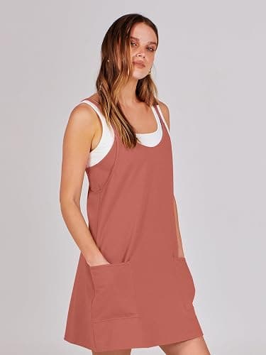 ANRABESS Women Athletic Dress Summer Tennis Workout Active Sports Mini Romper Dress Built in Shorts Travel Vacation Clothes thumbnail 8