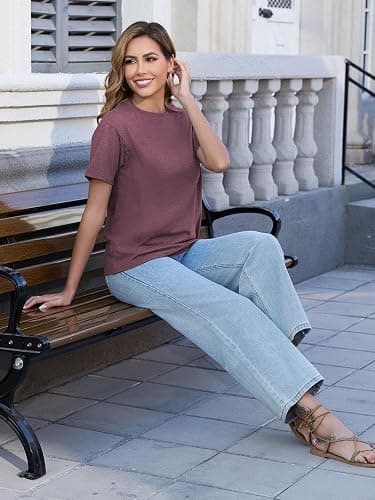 Ecavus 3-Pack Nursing Shirts Maternity Tops, Loose Fit thumbnail 2