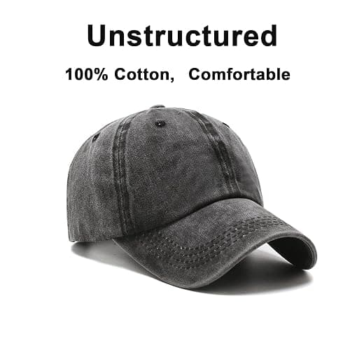 NPJY Baseball Cap Golf Dad Hat Adjustable Original Classic Low Profile Cotton Hat Unconstructed Plain Cap Men Women thumbnail 3