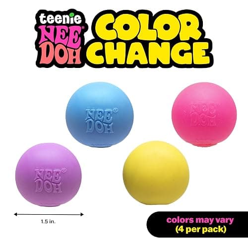 Schylling Needoh Teenie Color Change Needoh - Sensory Squeeze Toy - 4 Pack thumbnail 4