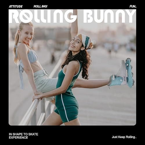 RollingBunny Inline Skates for Women Girls - Adult Inline Skates for Outdoor and Indoor, with Durable Outer Shell and Ankle Support, ABEC-7 Bearings, Solid and Comfortable thumbnail 5