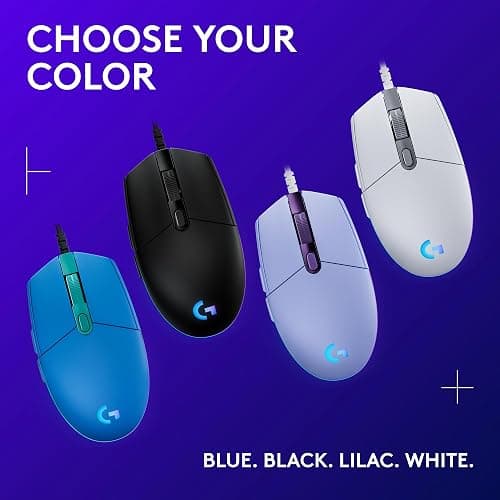 Logitech G203 Wired Gaming Mouse, 8,000 DPI, Rainbow Optical Effect LIGHTSYNC RGB, 6 Programmable Buttons, On-Board Memory, Screen Mapping, PC/Mac Computer and Laptop Compatible - Black thumbnail 10