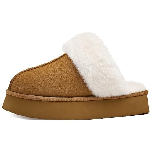 Litfun Women's Fuzzy Memory Foam Slippers Fluffy Winter House Shoes Indoor and Outdoor thumbnail 4
