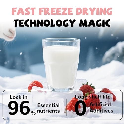 PAWUP Freeze Dried Dog Treats, Goat Milk Yogurt Flavor with Strawberry, Gentle Goat Milk Snacks for Sensitive Stomachs Puppies, 2.8 oz thumbnail 3