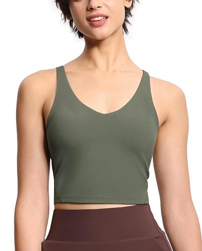THE GYM PEOPLE Womens' Sports Bra Longline Wirefree Padded with Medium Support thumbnail 8