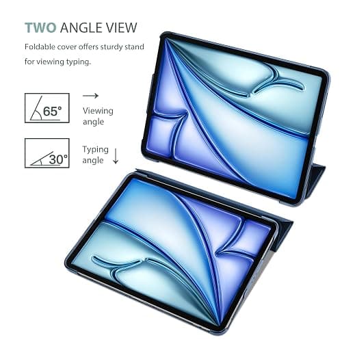 ProCase Coque pour iPad Air 11 Pouces (M3) 2025/(M2) 2024, Air 5ème 2022/4ème 2020 10.9 Pouces, Étui de Protection Anti-Chute, Rabat Magnétique Stable -Marine thumbnail 5