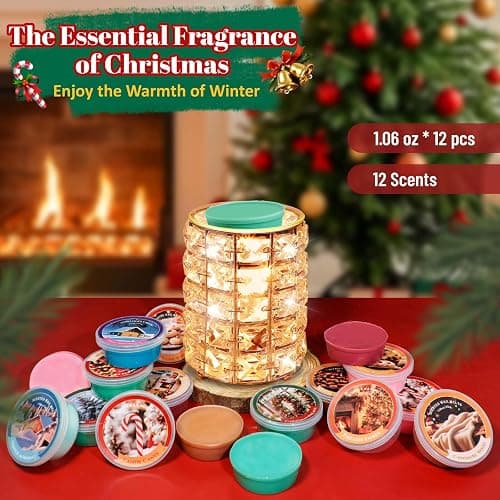 STRN Wax Melts, Christmas Advent Calendars Wax MeltCups, 12 Scented Natural Soy Wax, Long-Lasting Scent Wax Cubes for Wax Warmers, Home, Yoga, Christmas Gift Box, 1.06OZ * 12 Cups thumbnail 5