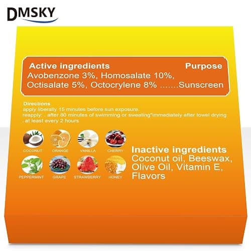 DMSKY SPF Lip Balm Bulk 64 Pack, Sunscreen Lip Balm SPF 30, Broad Spectrum UVA/UVB Protection, Lip Sunblock Bulk Sunscreen Travel Size thumbnail 4