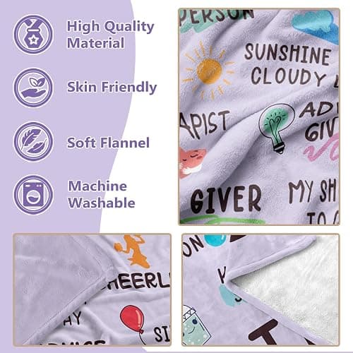 Best Friend Birthday Gifts for Women, Purple Bestie Gifts for Women | Best Friend Blanket 60"x 50", Friendship Gift for Woman, BFF - Soul Sister Gift for Woman, Christmas day for BestFriend thumbnail 8