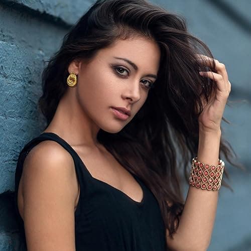 AIDSOTOU 6 Pairs Chunky Gold Earrings For Women Trendy Statement Gold Plated Flower Shell knot Dangle Earrings Lightweight Hypoallergenic Fashion Jewelry Set thumbnail 4