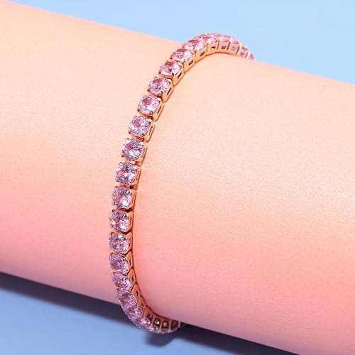 lasidor Tennis Bracelets for Women Men Adjustable Charm Link Bracelet 14K Gold Plated Dainty Multicolor Cubic Zircon Bracelets for Teen Girls Crystal Friendship Bracelets Jewelry thumbnail 3