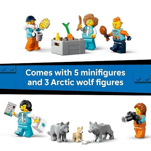 LEGO City Arctic Explorer Science Lab Truck Building Toy - STEM Pretend Play Set for Boys & Girls, Ages 8+ - Buildable Toy Truck for Kids W/5 Minifigures - Gift Idea for Birthdays - 60471 thumbnail 6