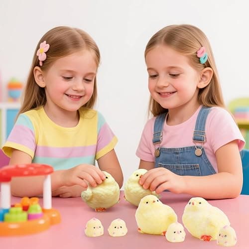 6Pcs Big Taba Squishy Toys-3.15in, Handmade Ultra Soft Chick Taba Squishy Kit, Cute Fidget Toys Silicone Squeeze Toys for Kids & Adults Stress Relief（Chicken） thumbnail 6