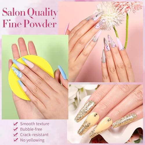 BORN PRETTY Acrylic Powder Set-24 Colors Acrylic Nail Powder Set All Seasons Colors Pigmented Powders for French Nail Extension Valentines Day Gifts for Women Home DIY & Salon No Lamp Needed thumbnail 5