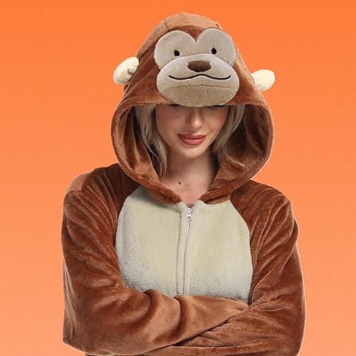 Adult Onesie Pajamas Animal One Piece Costume Halloween Cosplay for Women Men thumbnail 2