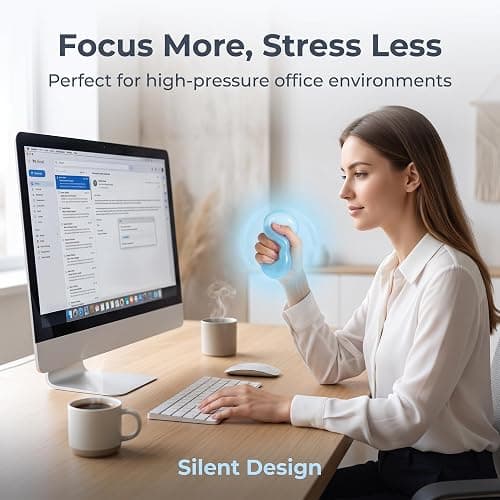 Coconut Oil Squishy Blue Stress Relief Toy Formable No-Rebound Stress Ball | Sensory Toy for Calming Anxiety Relief, The Perfect Gift for Family and Friends Ideal for Studying, Work Focus and Relaxation thumbnail 4
