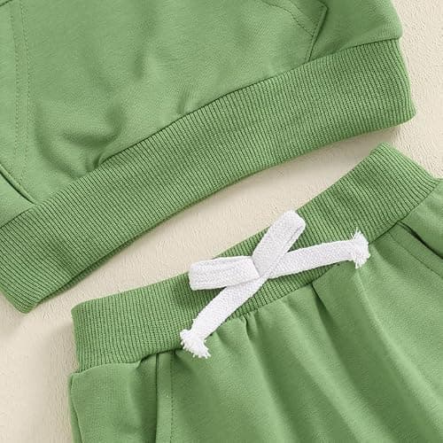 LIOMENGZI Infant Baby Boy Hooded Dinosaur Fall Outfit Contrast Sweatshirt Pant Set Toddler Dinosaur Clothes 6 12 18 Months 2T thumbnail 7