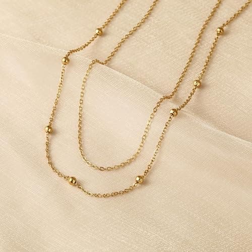 CHICVISION Gold Necklace set for Women,11PCS Cuban snake Chain Non Tarnish thumbnail 7