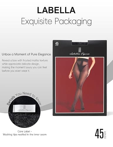 LABELLA 45D Sparkly Tights for Women Metaillic Fiber Shine Glitter Semi Sheer Perfect Party Date Performance thumbnail 6