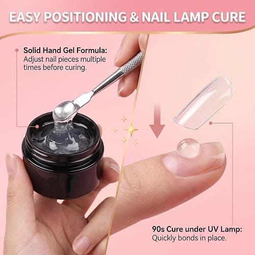 Glow and Go Nail Glue - 10g Nail Glue for Press Ons, Solid Nail Glue Gel for Nails, LED Lamp for Acrylic Nails Tips (1pc) thumbnail 7