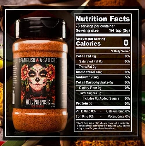Spanglish Asadero 5oz Signature All Purpose Spice | Mexican Seasoning for Steak, Chicken, Pork, Lamb, and Elote | Low Sodium BBQ Rub and Marinade for Smoking or Grilling Meat thumbnail 2