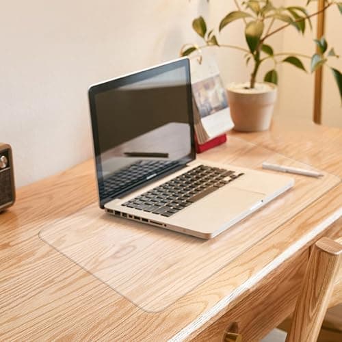 LBJFYHJN Clear Desk Mat, Non-Slip PVC Desk Protector Mat with Round Edge, Heat Resistant & Waterproof Clear Desk Writing Mat for Home and Office (27.6"*13.8") thumbnail 8