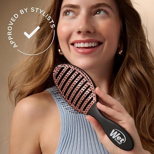 Wet Brush Ceramic Speed Dry Hair Brush, Black - Vented Design & Soft HeatFlex Bristles for Blow-Dry Safe Styling - Ergonomic Handle for Pain-Free Detangling - Hair Accessories for All Hair Types thumbnail 8