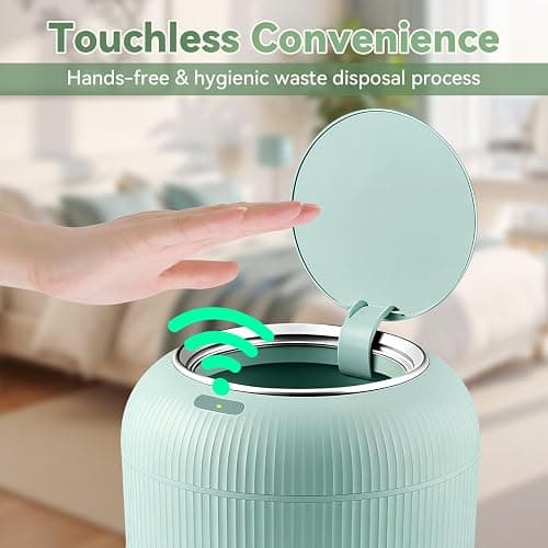 Procade Motion Sensor Trash Can with Lid,3 Gallon/11L Small Bathroom Garbage can,Blue Wastebasket Touchless Trashcan with Removable Leg,Automatic Trash Bin for Bedroom,Toilet, Office, rv, Living Room thumbnail 2