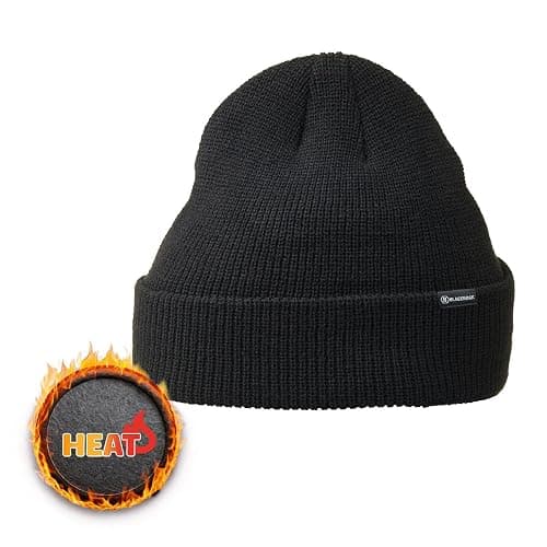 Blackrock Black Beanie Hat for Men and Women, Running, Lightweight, Skull Caps, Thermal Beanie, Winter Work Hat, Unisex - One Size thumbnail 10