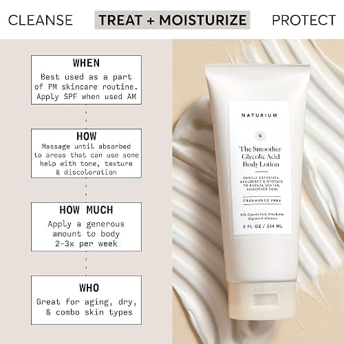 Naturium The Smoother Glycolic Acid Body Lotion, Resurfacing & Exfoliating Treatment, with 10% Glycolic Acid, 8 oz thumbnail 2