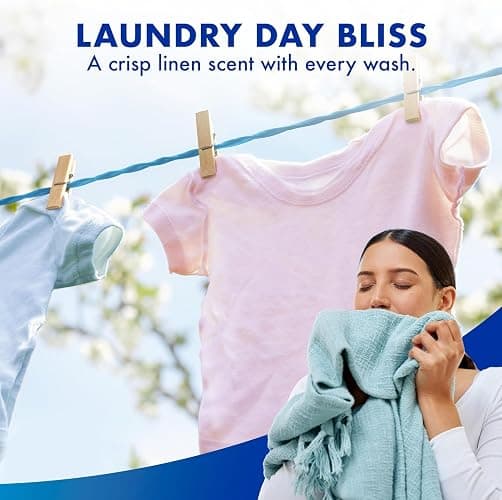 Lysol Disinfectant Laundry Sanitizer, Laundry Detergent Additive, Color Safe Bleach Alternative, Laundry Odor Eliminator, Kills Bacteria & Viruses, Crisp Linen Scent, 40 fl oz (pack of 4) thumbnail 7