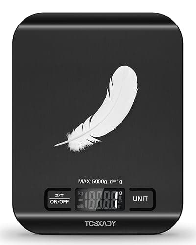 Tcsxady Food Scale, Digital Kitchen Scale with Grams & Ounces Units, 11lb | Digital Scale with 6 Units, LCD Display and Tare Function, Compact Design for Baking, Cooking, Meal Prep, 304 Stainless Steel - Image 1