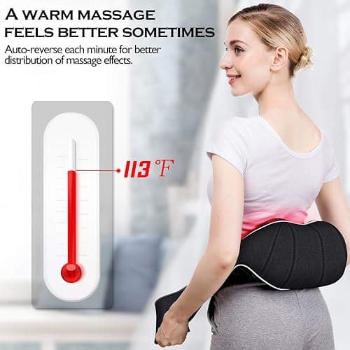 VIKTOR JURGEN Christmas Gifts for Women & Men, Shiatsu Neck and Shoulder Massager with Heat Deep Tissue Kneading Sports Recovery Massagers for Back, Foot, Relaxation Gifts for Wife, Husband, Him, Her thumbnail 6