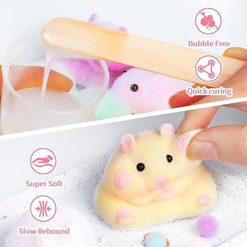 TECMIYO Taba Squishy Kit - Make Your Own Super Soft DIY Squishies with 1:1 AB Liquid Silicone - Perfect for Beginner Makers thumbnail 4