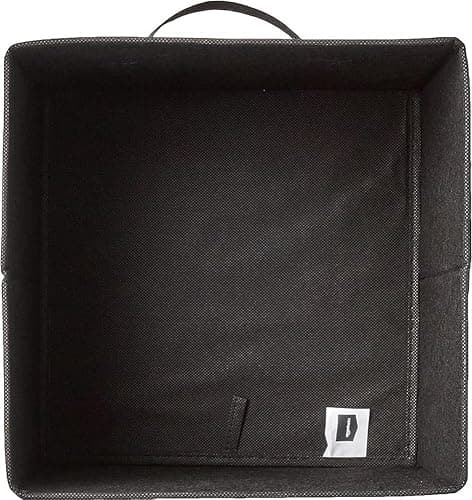 Amazon Basics Collapsible Fabric Storage Cubes Organizer with Handles, Sturdy, Black, 10.5-x-10.5-x-11-inch, Pack of 6 - Black - 10.5"x10.5"x11" thumbnail 5