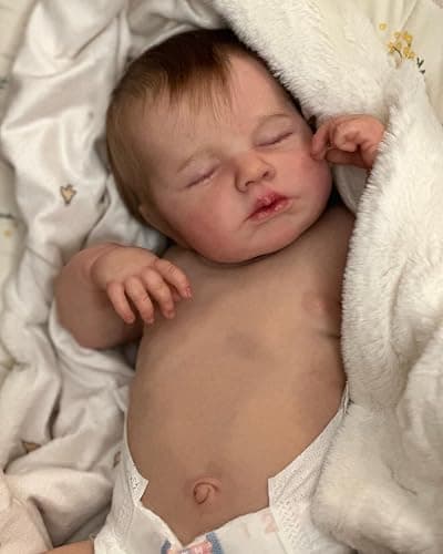 RXDOLL Sleeping Reborn Baby Dolls Silicone Vinyl Full Body Boy 20 inch Realistic Newborn Baby Dolls That Look Real Anatomically Correct Baby Doll Washable for Age 3+ thumbnail 3