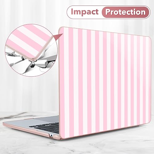 May Chen Case for M5/M4/M3/M2 MacBook Air 13 inch Case 2026-2022 - P1019 | Pink Stripes - Laptop Hard Shell Compatible MacBook Air 13.6 inch Models: A3449 A3240 A3113 A2681 thumbnail 8