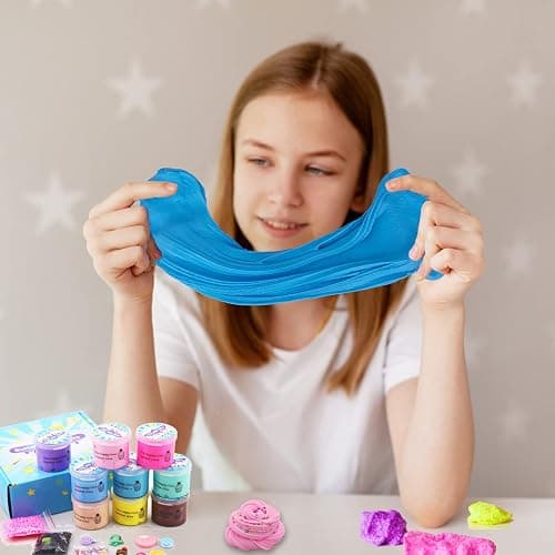 9 Packs Butter Slime Kit, Super Soft, Non-Sticky Stress Relief Toy, Party Favors and Birthday Gift for Boys and Girls thumbnail 3