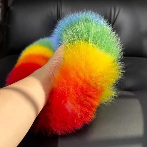 COSEARTUME Big Therian Fox Tail Cosplay Fur Wolf Tails Keychain Halloween Fox Costume Accessories for Kids Adult thumbnail 4