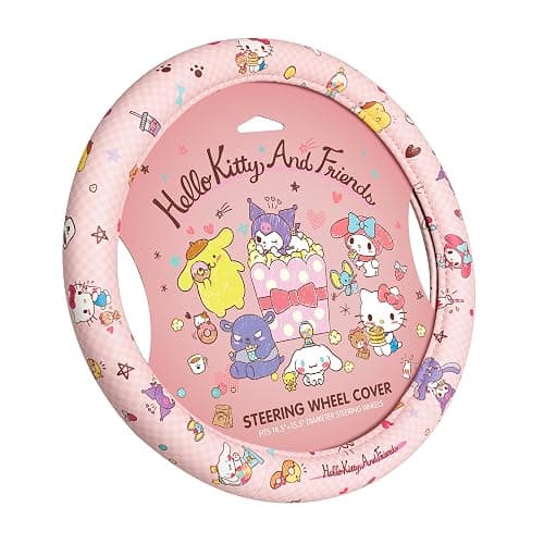 Hello Kitty and Friends Steering Wheel Cover, Universal Fit Cute Accessories for Women, Stylish Decor Gift Hello Accessories - Fits Standard Wheels 14.5"-15" - Image 1