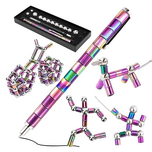CNMTCCO Magnetic Fidget Pen with Balls Magnetic Pen for Decompression Ballpoint Magnet Pen Finger Toy Gift DIY Metal for Ages Teenage Boys Girls 8-15 to Relieve Stress and Anxiety - Image 1