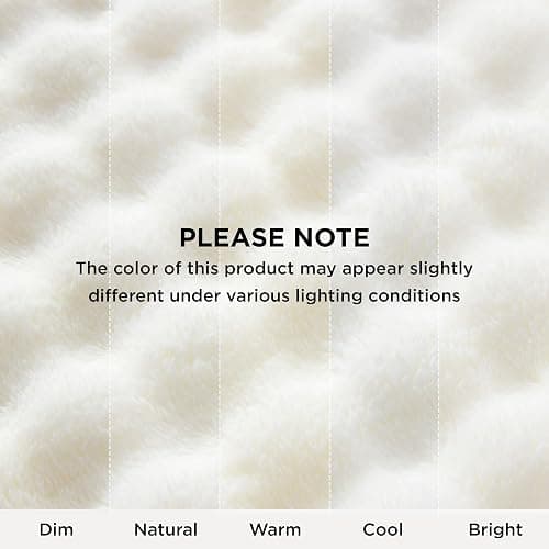 Bedsure Cosy Bubble Fleece Blanket - Soft Plush Throw Blanket for Adults, Lightweight & Warm, Off White, 130x170 cm for Sofa Throw, Bed, Gift Idea thumbnail 8