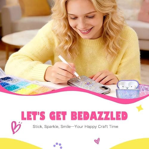 CCINPPY Bedazzler Kit, 30000Pcs 3mm Flatback Resin Rhinestones for Bedazzling, 24 Colors Bling Small Bedazzled Gems with Jewelry Glue and Tools for Book Nail Art, DIY Craft Gifts for Women Adults thumbnail 3
