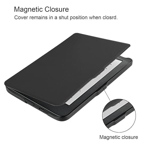 Kepuch Custer Case for Kobo Clara HD, PU Leather Case Cover for Kobo Clara HD - Black thumbnail 5
