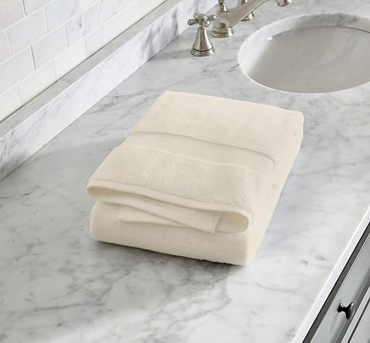 Delara 100% Organic Cotton Towels 650 GSM Plush Feather Touch Quick Dry Towel, 12-Piece Towel Set GOTS Certified, Oeko-Tex Green Certified, 1 Bath Towel, 1 Bath Sheet, 4 Hand Towels & 6 Wash Cloths thumbnail 2