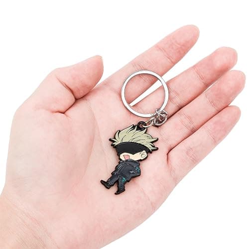 Weeb Keychains Keychain– JJK Anime Keyring for Bags, Keys, Lanyards, Gifts with Gojo, Yuji, Nobara, Megumi, Sukuna & Toji thumbnail 3