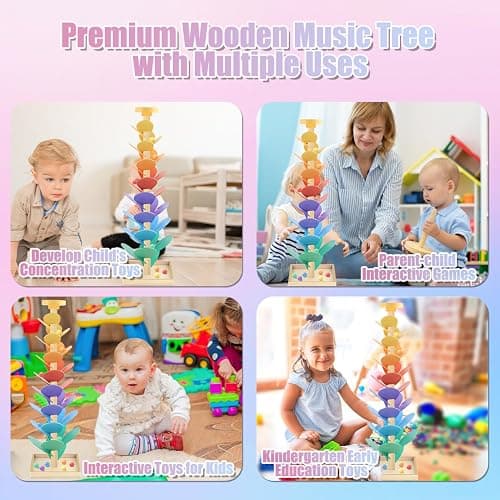 Wooden Marble Run Music Tree Montessori Toys for Kids 3+ Years Old Marble Ball Run Learning Game Wood Color Sorting Toys for 4-8 Boys and Girls Birthday thumbnail 8